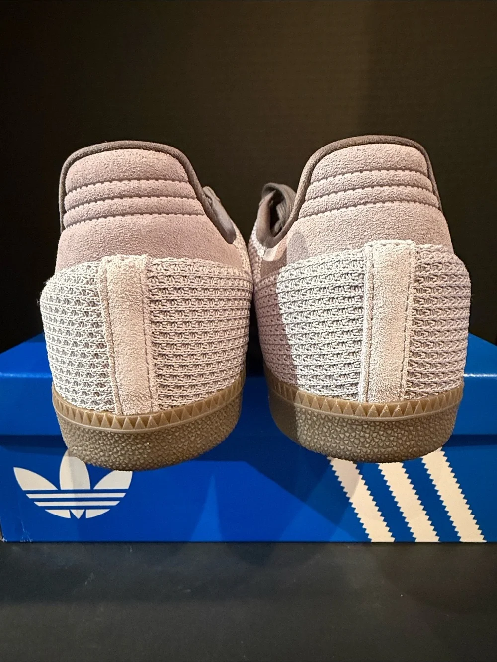adidas Samba OG Knit Sneakers — Taupe/Grey 10M